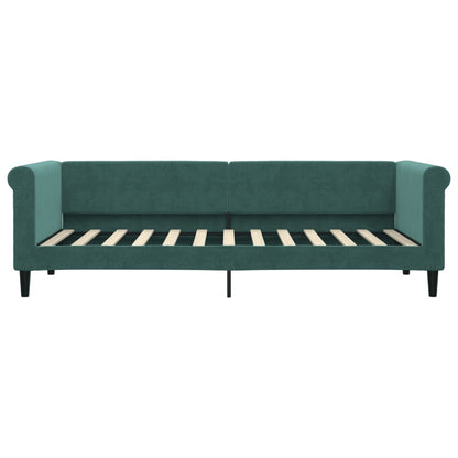Slaapbank Fluweel Donkergroen 80 x 200 cm met onderschuifbed