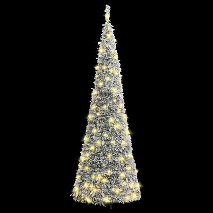 Kunstkerstboom pop-up met sneeuw 150 LED's 180 cm