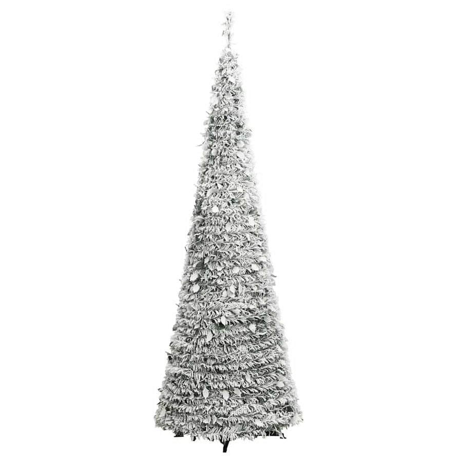 Kunstkerstboom pop-up met sneeuw 200 LED's 210 cm