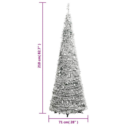 Kunstkerstboom pop-up met sneeuw 200 LED's 210 cm