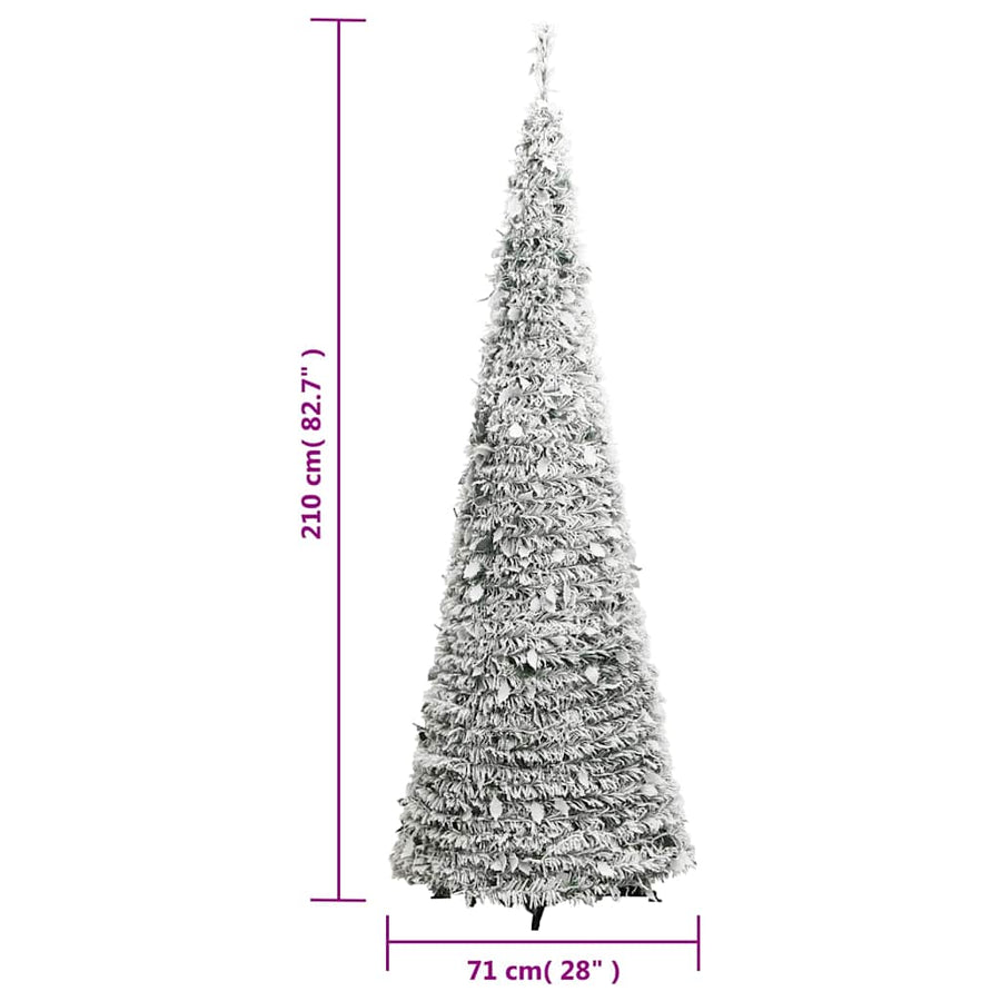 Kunstkerstboom pop-up met sneeuw 200 LED's 210 cm
