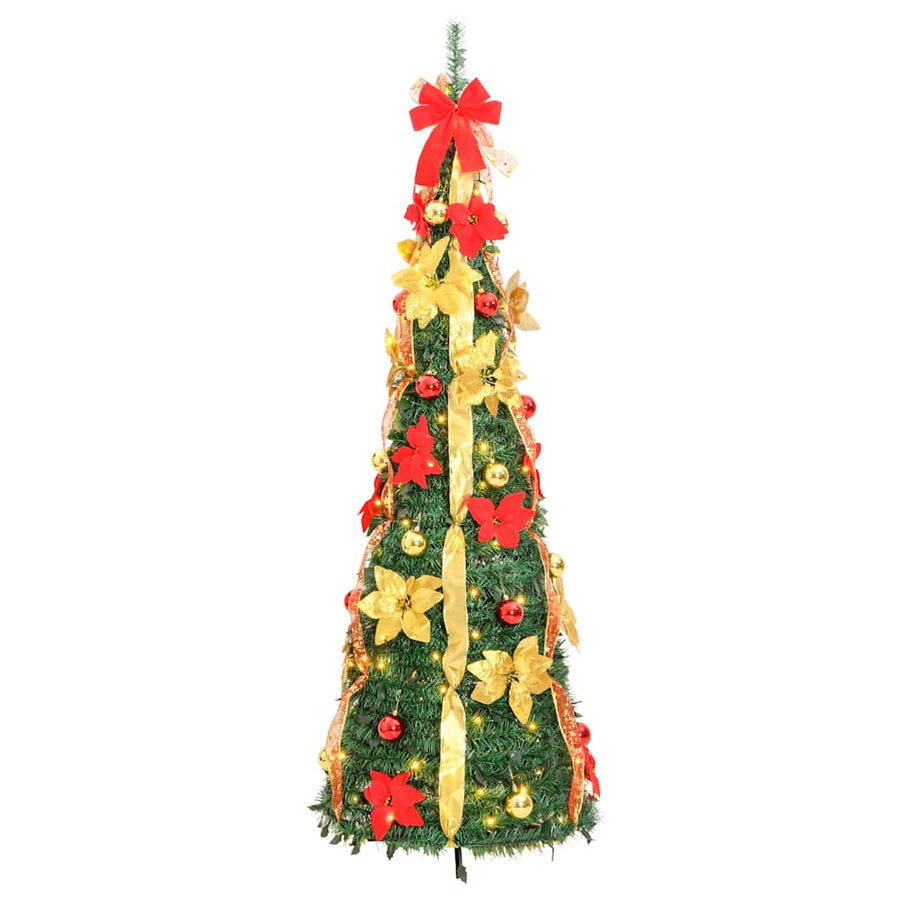 Kunstkerstboom pop-up 50 LED's 120 cm groen