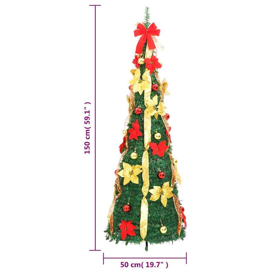 Kunstkerstboom Pop-Up 100 Led's Groen 150 cm