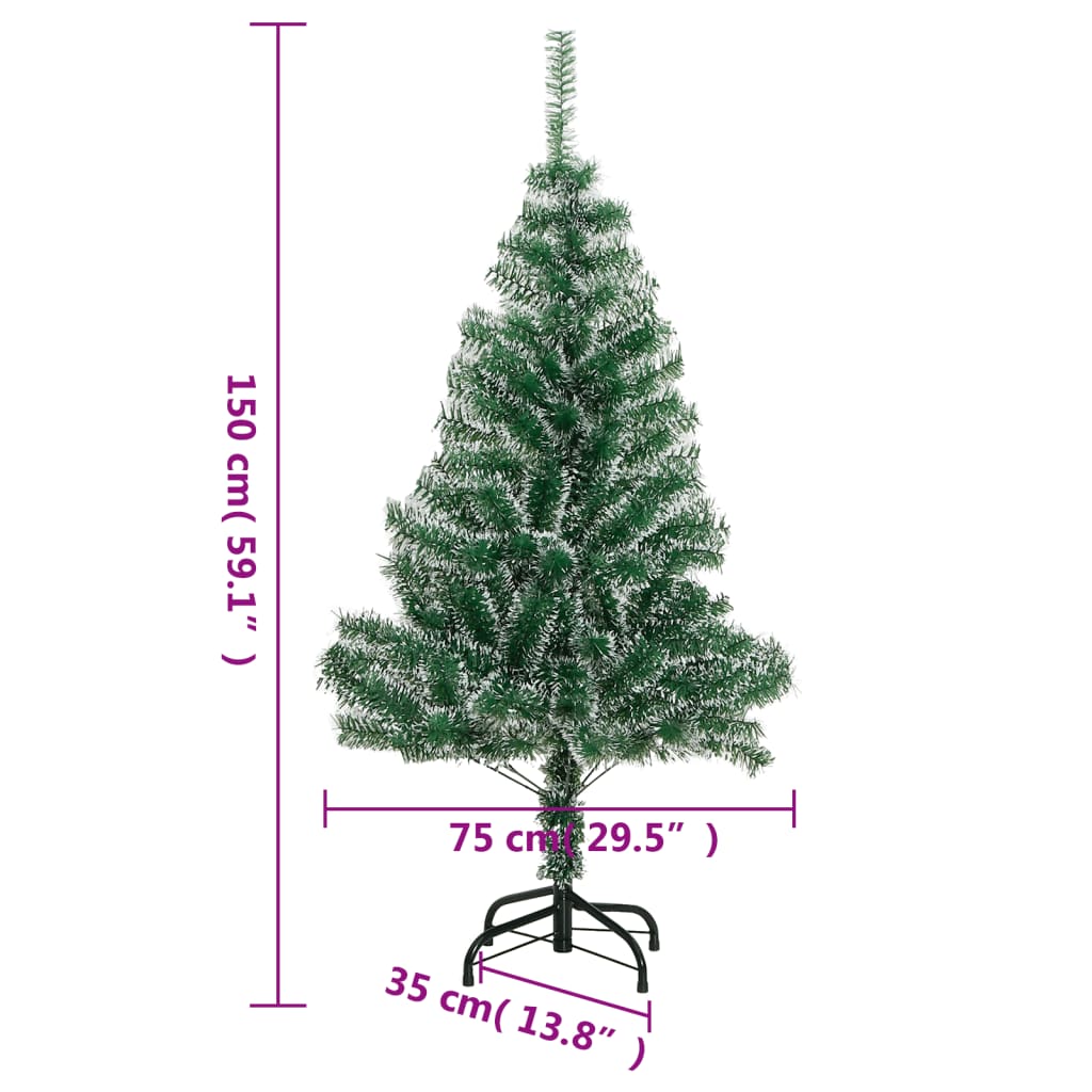Kunstkerstboom Met Sneeuw Groen Groen 1 1 150 cm