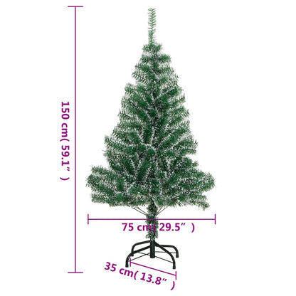 Kunstkerstboom Met Sneeuw Groen Groen 1 1 150 cm