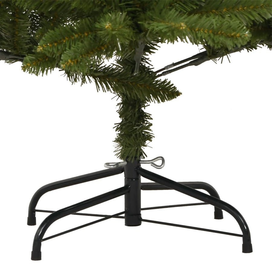 Kunstkerstboom met scharnieren met standaard 120 cm groen