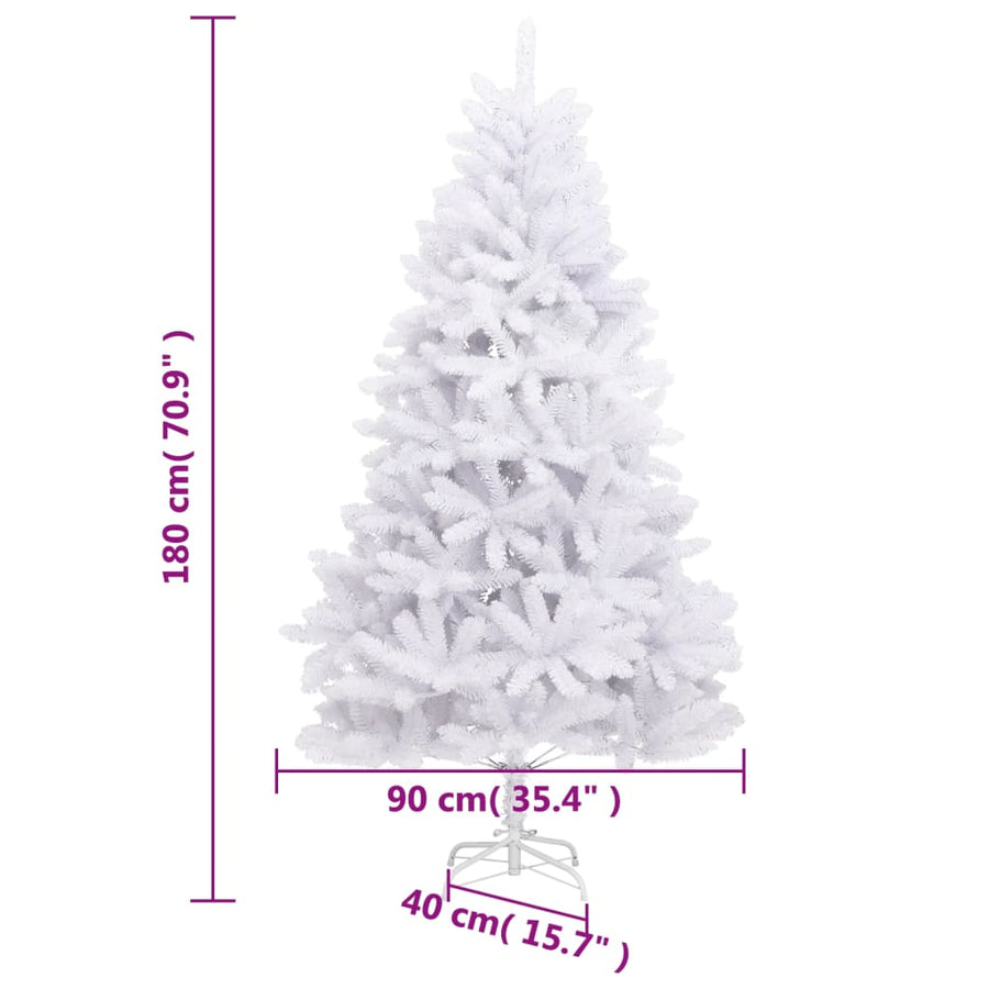 Kunstkerstboom Met Scharnieren En Standaard 1 180 cm Wit