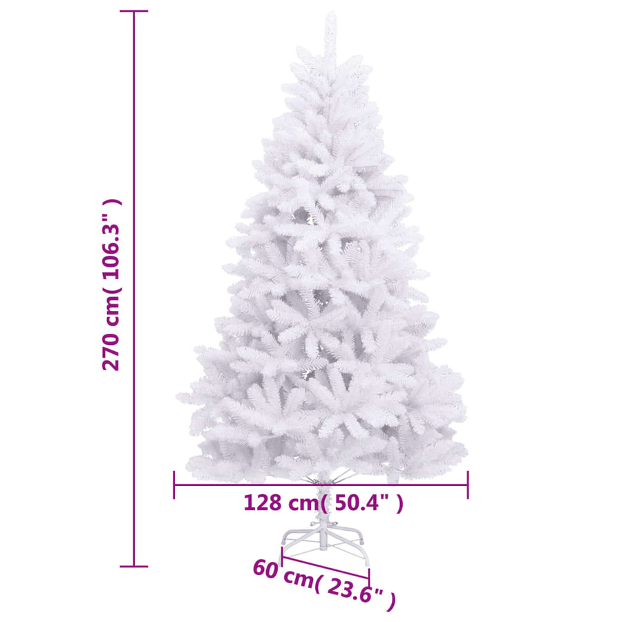 Kunstkerstboom Met Scharnieren Met Standaard 1 270 cm Wit