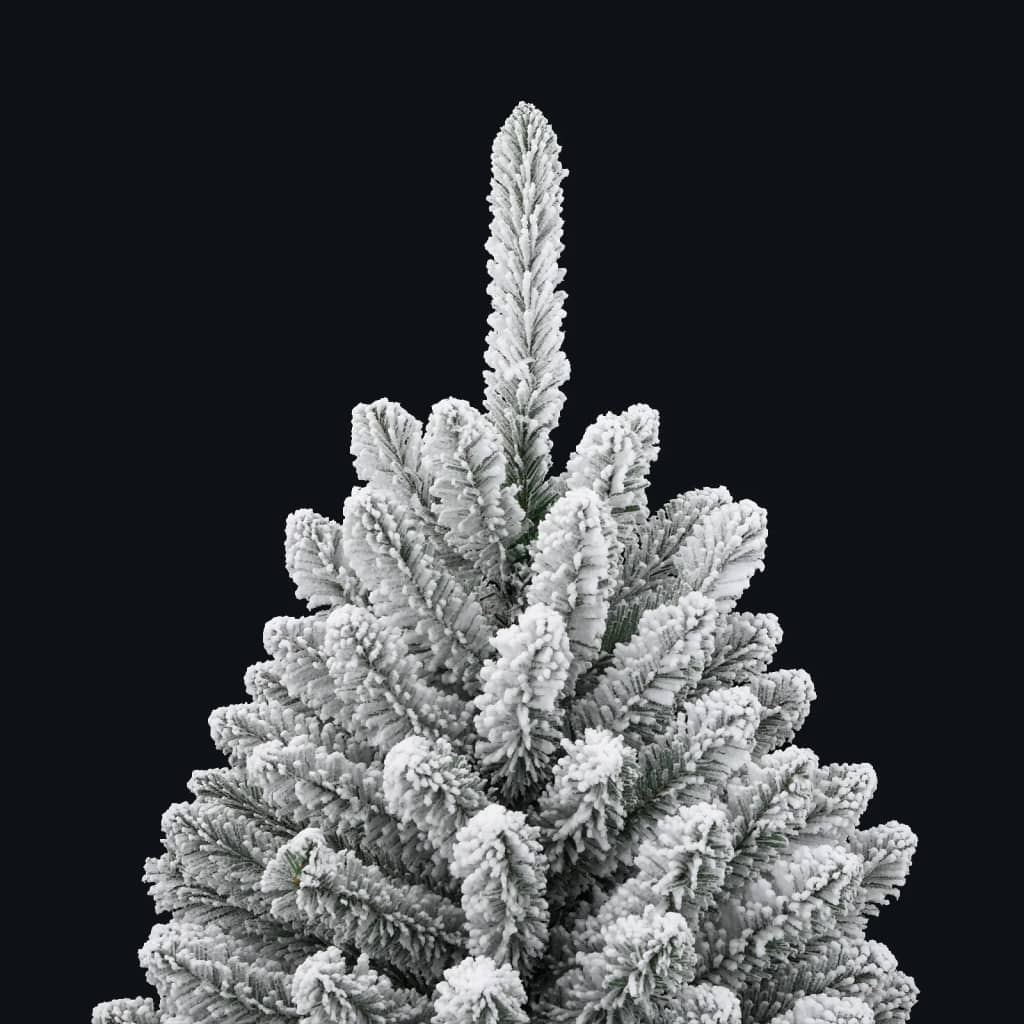 Kunstkerstboom Met Scharnieren En Sneeuw 1 120 cm Groen en wit