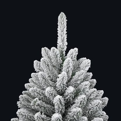 Kunstkerstboom Met Scharnieren En Sneeuw 1 120 cm Groen en wit