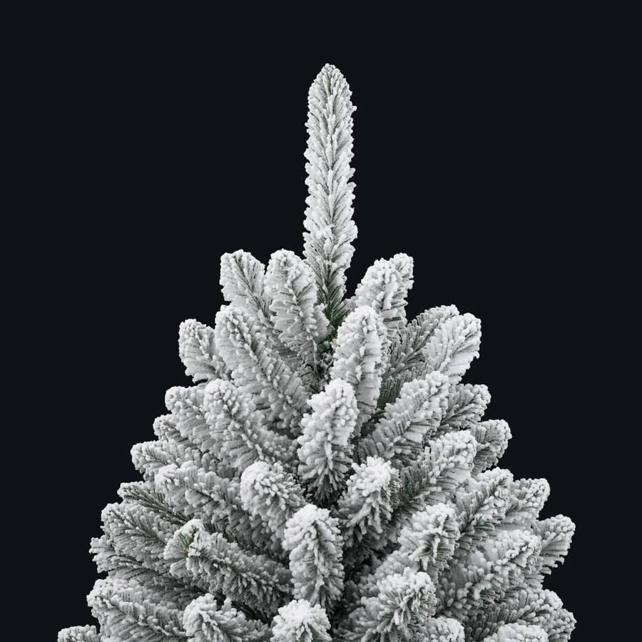 Kunstkerstboom Met Scharnieren En Sneeuw 1 120 cm Groen en wit