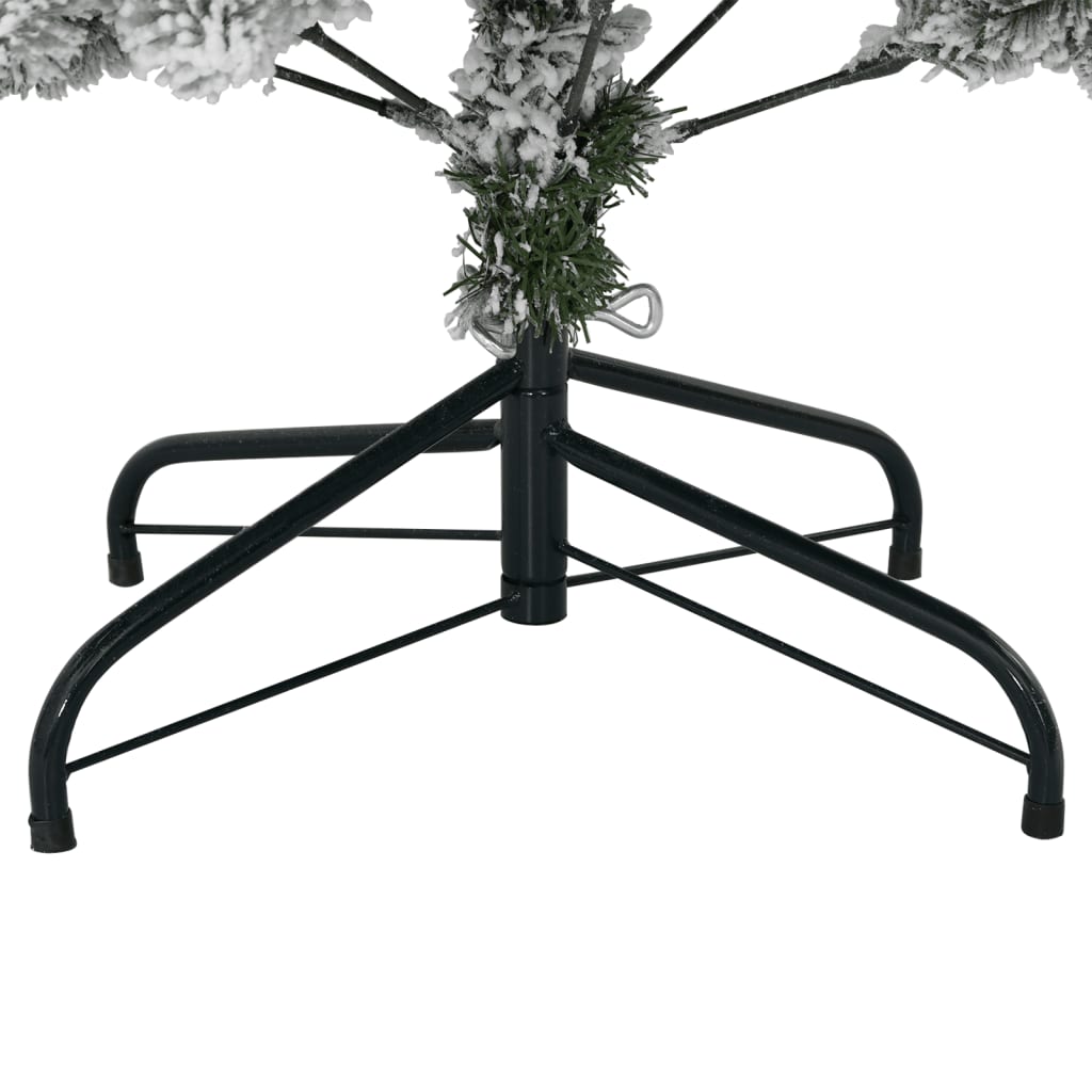 Kunstkerstboom Met Scharnieren En Sneeuw 1 120 cm Groen en wit