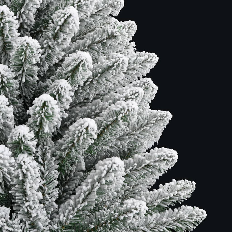 Kunstkerstboom Met Scharnieren En Sneeuw 1 150 cm Groen en wit