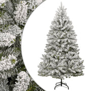 Kunstkerstboom 210 cm groen wit met sneeuw
