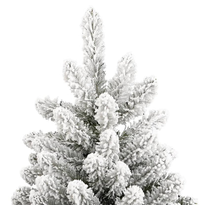 Kunstkerstboom Met Scharnieren En Sneeuw 1 210 cm Groen en wit
