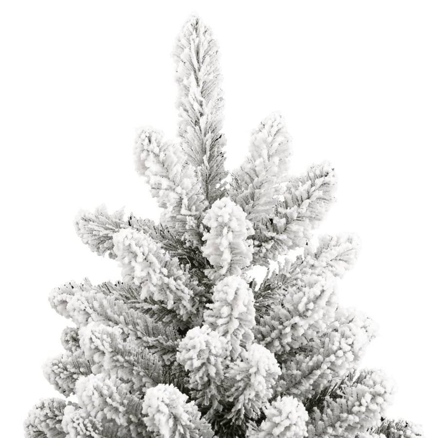 Kunstkerstboom Met Scharnieren En Sneeuw 270 Cm 1 Groen en wit