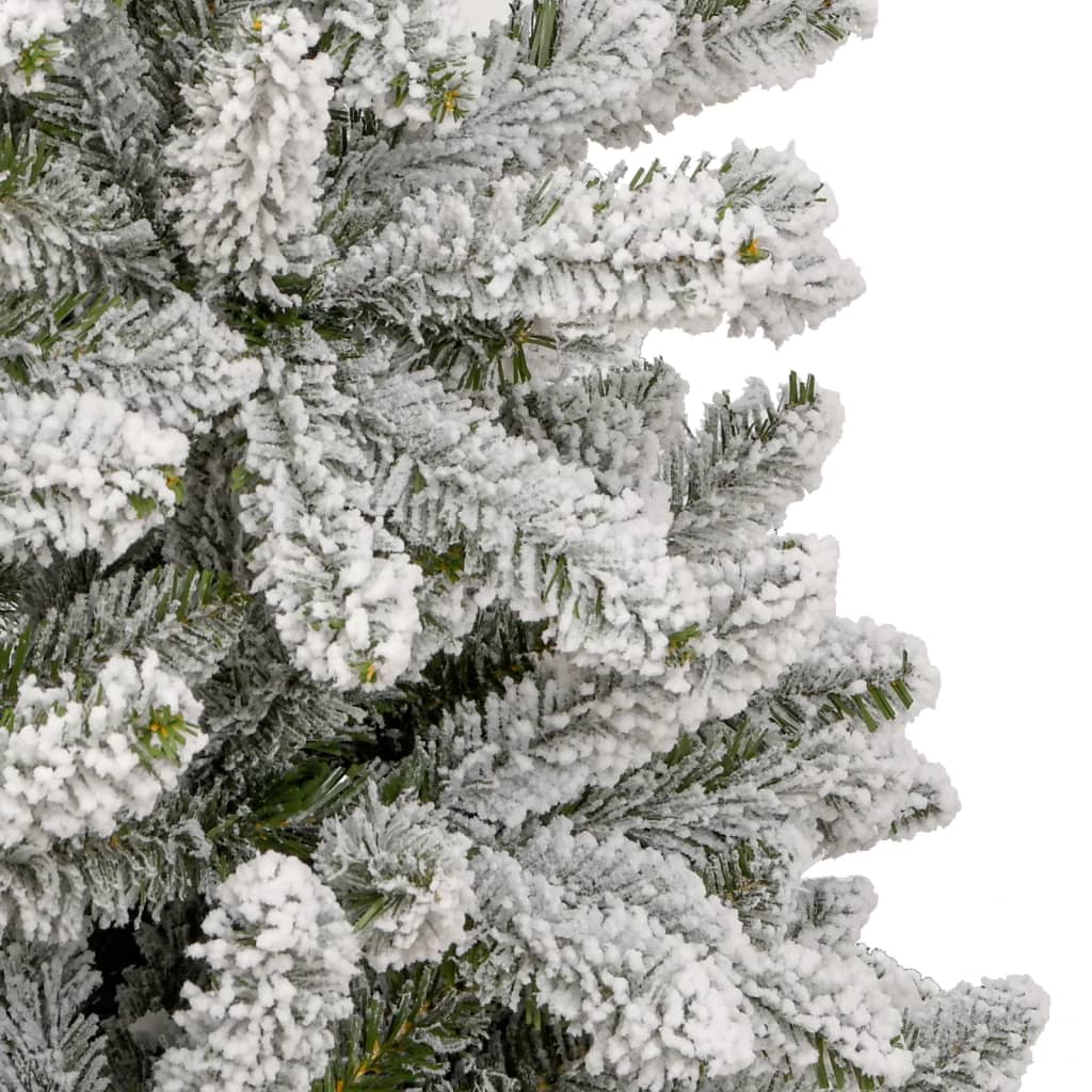 Kunstkerstboom Met Scharnieren En Sneeuw 270 Cm 1 Groen en wit