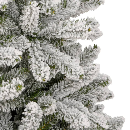 Kunstkerstboom Met Scharnieren En Sneeuw 270 Cm 1 Groen en wit