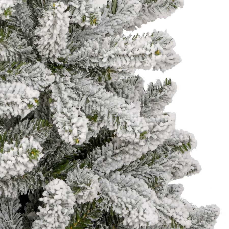 Kunstkerstboom Met Scharnieren En Sneeuw 270 Cm 1 Groen en wit