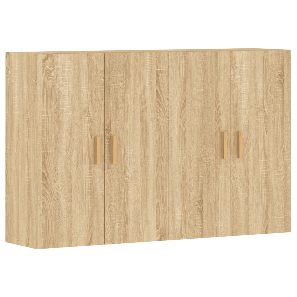 Hangkasten 2 St Bewerkt Hout Sonoma Eikenkleurig