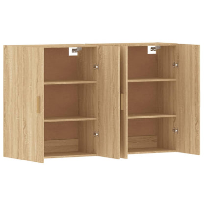 Hangkasten 2 St Bewerkt Hout Sonoma Eikenkleurig