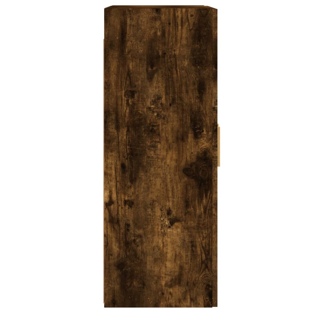 Hangkasten 2 St Bewerkt Hout Gerookt Eikenkleurig