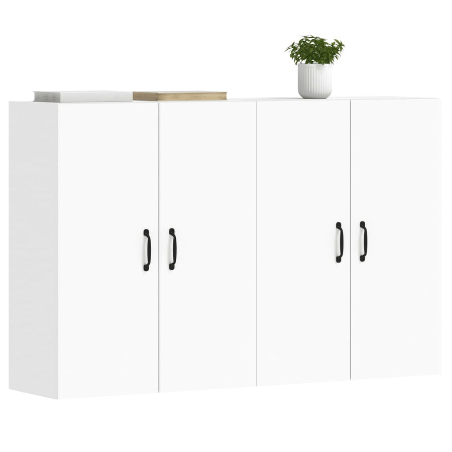 Hangkasten Bewerkt Hout 2 Wit