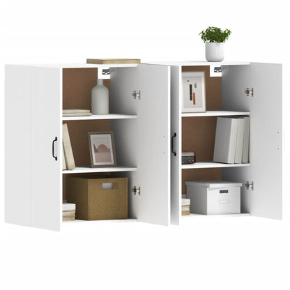 Hangkasten Bewerkt Hout 2 Wit
