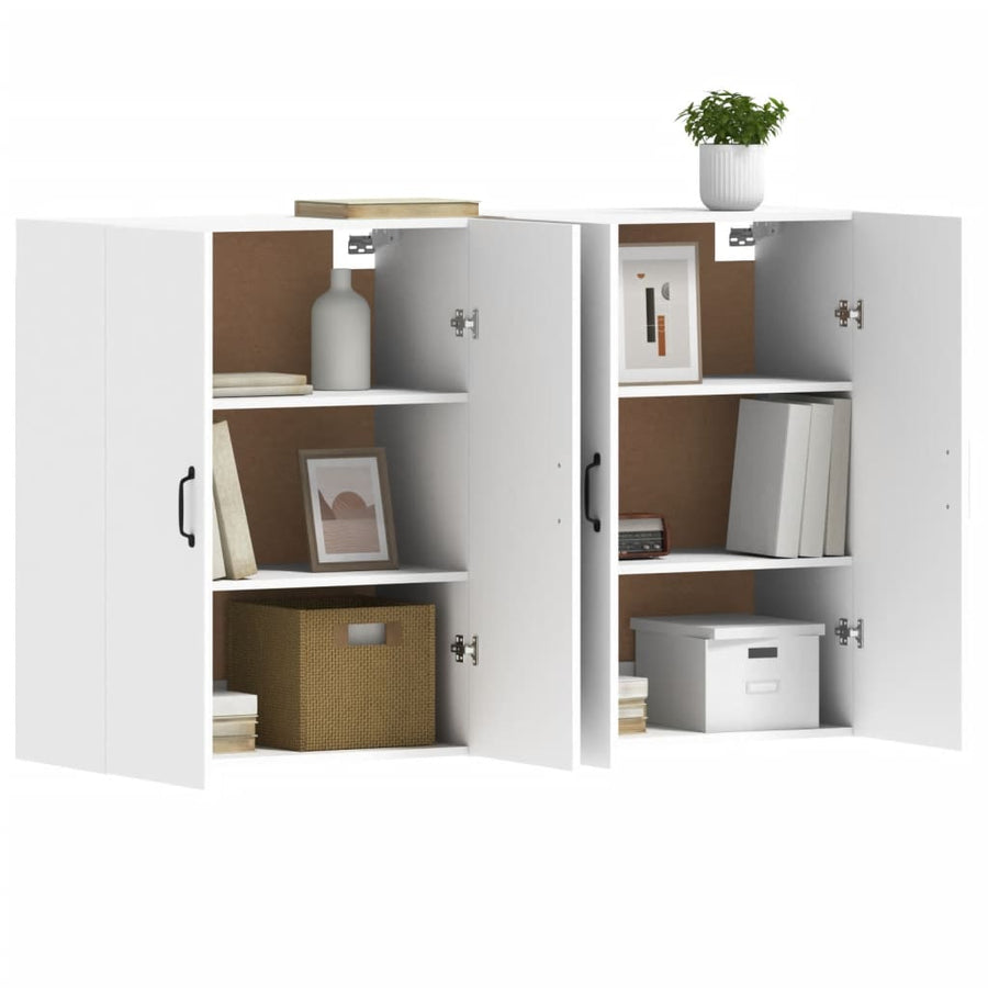 Hangkasten Bewerkt Hout 2 Wit