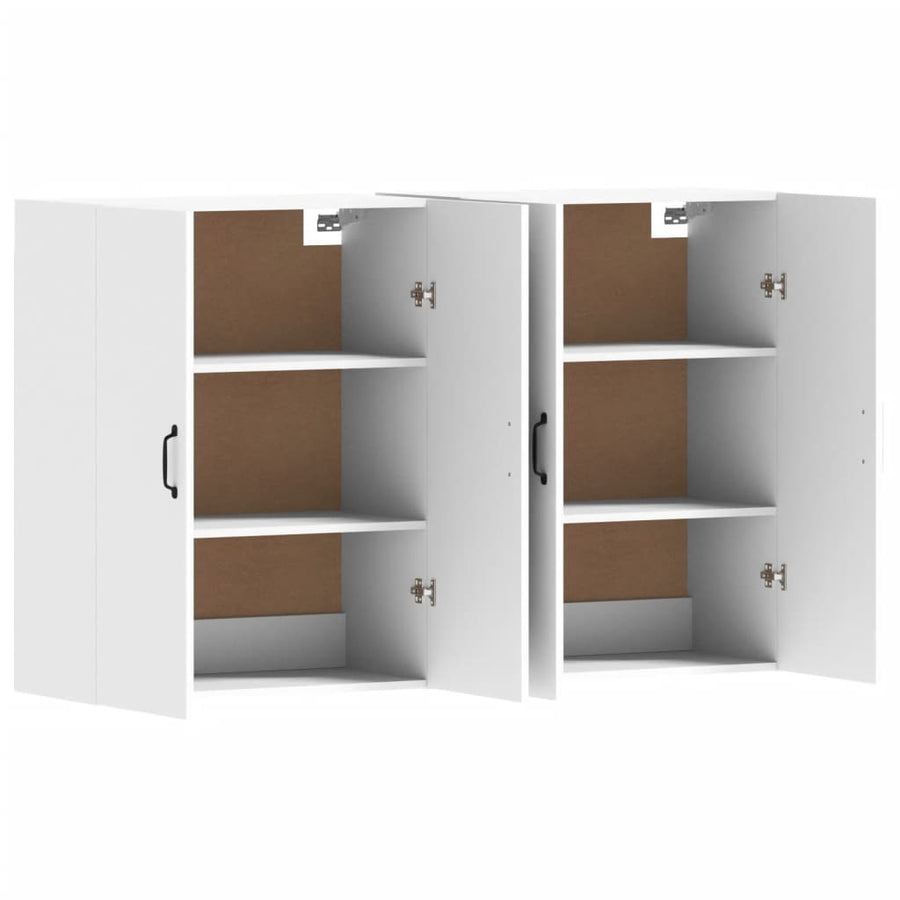 Hangkasten Bewerkt Hout 2 Wit