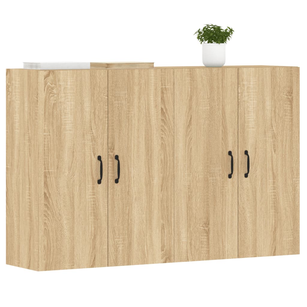 Hangkasten 2 St Bewerkt Hout Sonoma Eikenkleurig