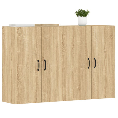 Hangkasten 2 St Bewerkt Hout Sonoma Eikenkleurig