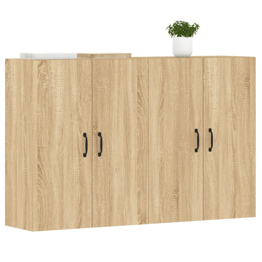 Hangkasten 2 St Bewerkt Hout Sonoma Eikenkleurig