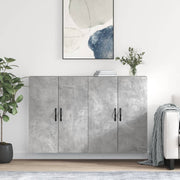 Wall cabinets 2 pcs treated wood concrete grey