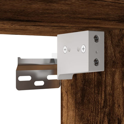 Hangkasten 2 St Bewerkt Hout Gerookt Eikenkleurig