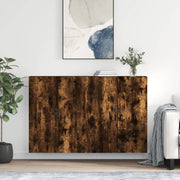 Wall cabinets 2 pcs treated smoked oak wood