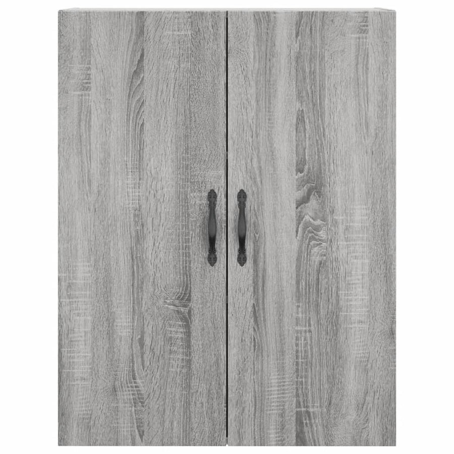 Hangkasten 2 St Bewerkt Hout Grijs Sonoma Eikenkleurig