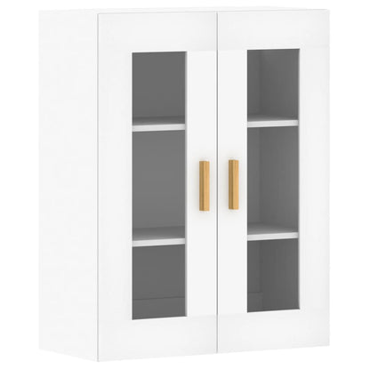 Hangkasten 2 St Bewerkt Hout Wit