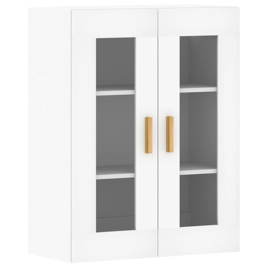 Hangkasten 2 St Bewerkt Hout Wit