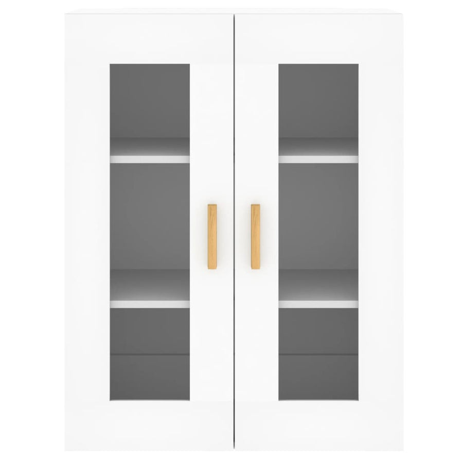 Hangkasten 2 St Bewerkt Hout Wit