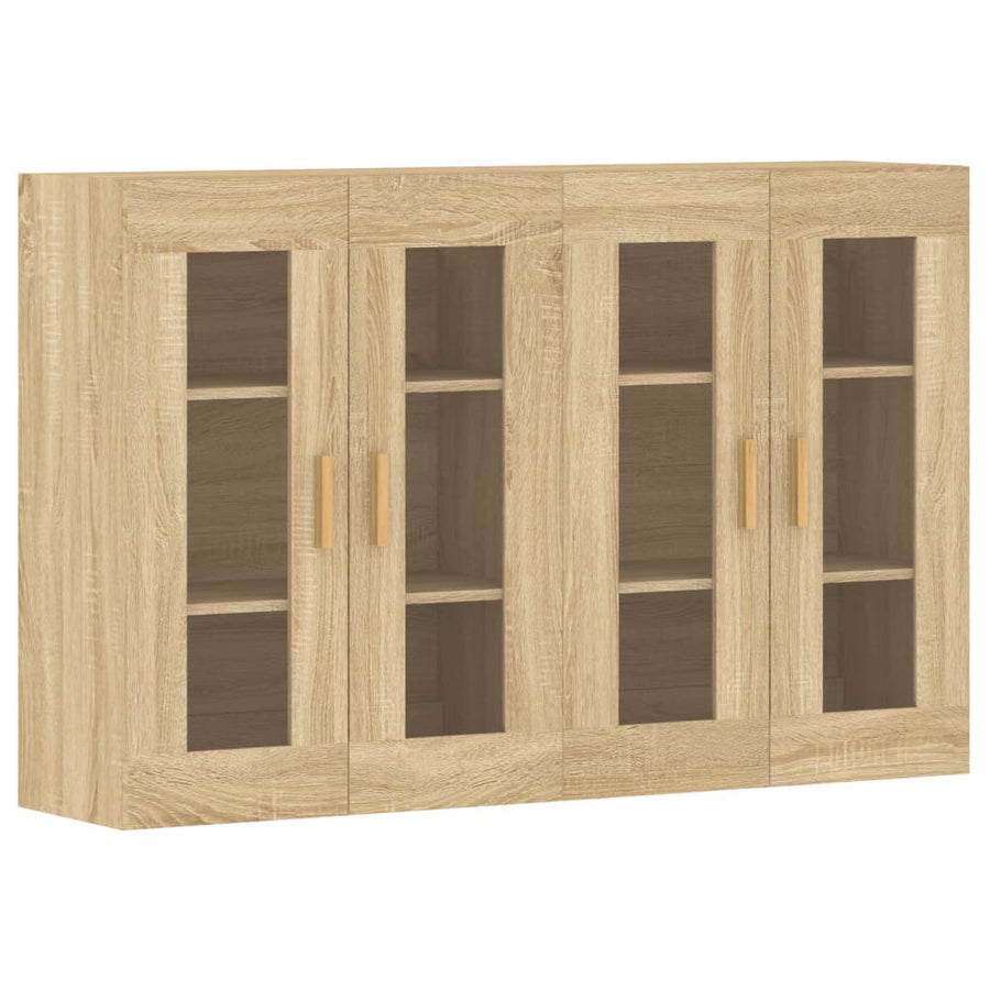 Hangkasten 2 St Bewerkt Hout Sonoma Eikenkleurig