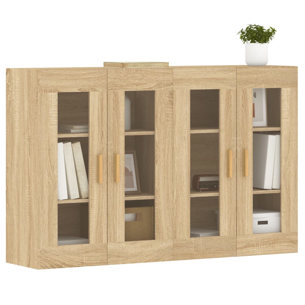 Hangkasten 2 St Bewerkt Hout Sonoma Eikenkleurig