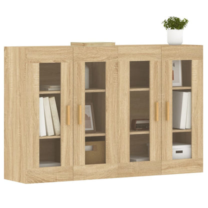 Hangkasten 2 St Bewerkt Hout Sonoma Eikenkleurig