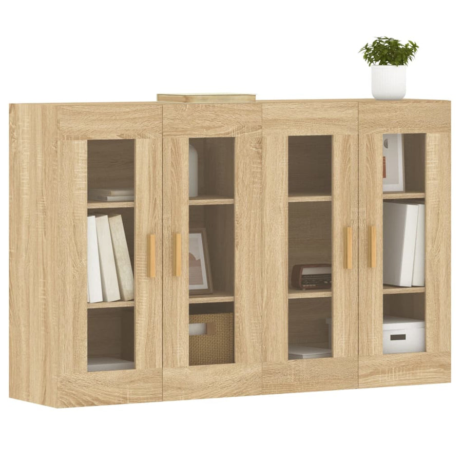 Hangkasten 2 St Bewerkt Hout Sonoma Eikenkleurig