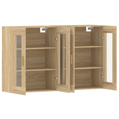 Hangkasten 2 St Bewerkt Hout Sonoma Eikenkleurig