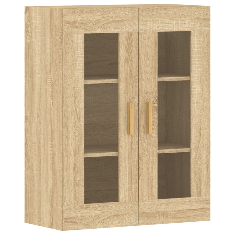 Hangkasten 2 St Bewerkt Hout Sonoma Eikenkleurig