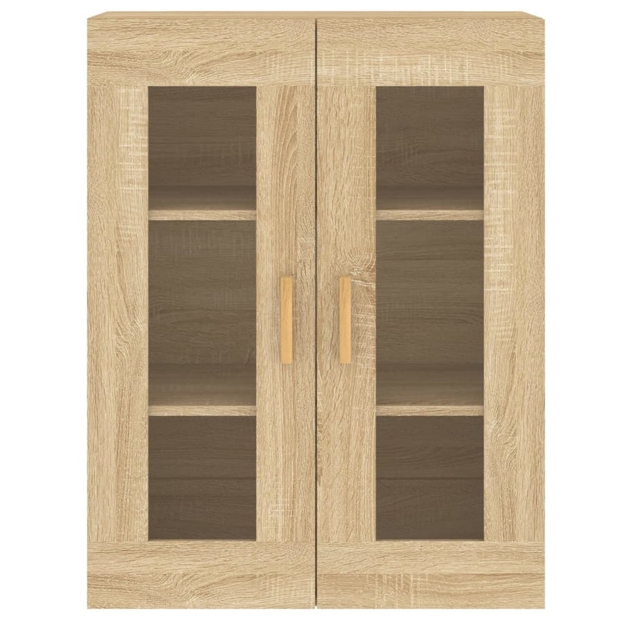 Hangkasten 2 St Bewerkt Hout Sonoma Eikenkleurig