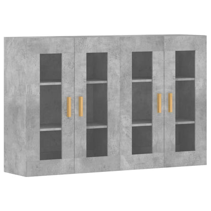 Hangkasten 2 St Bewerkt Hout Betongrijs