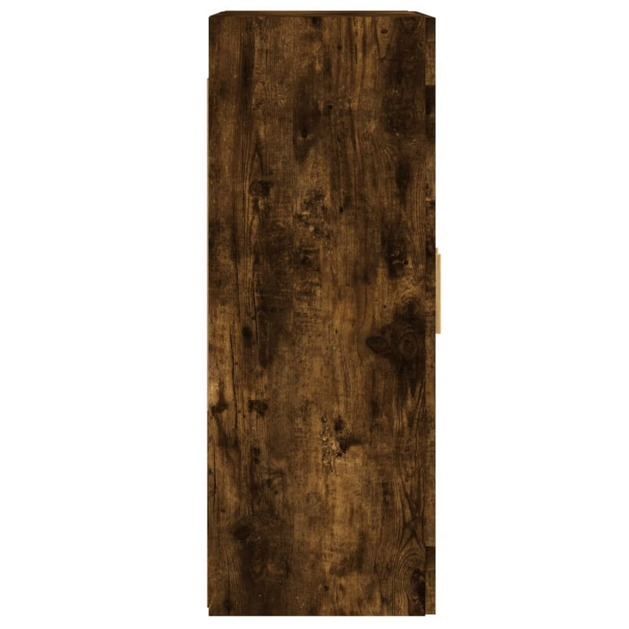 Hangkasten 2 St Bewerkt Hout Gerookt Eikenkleurig
