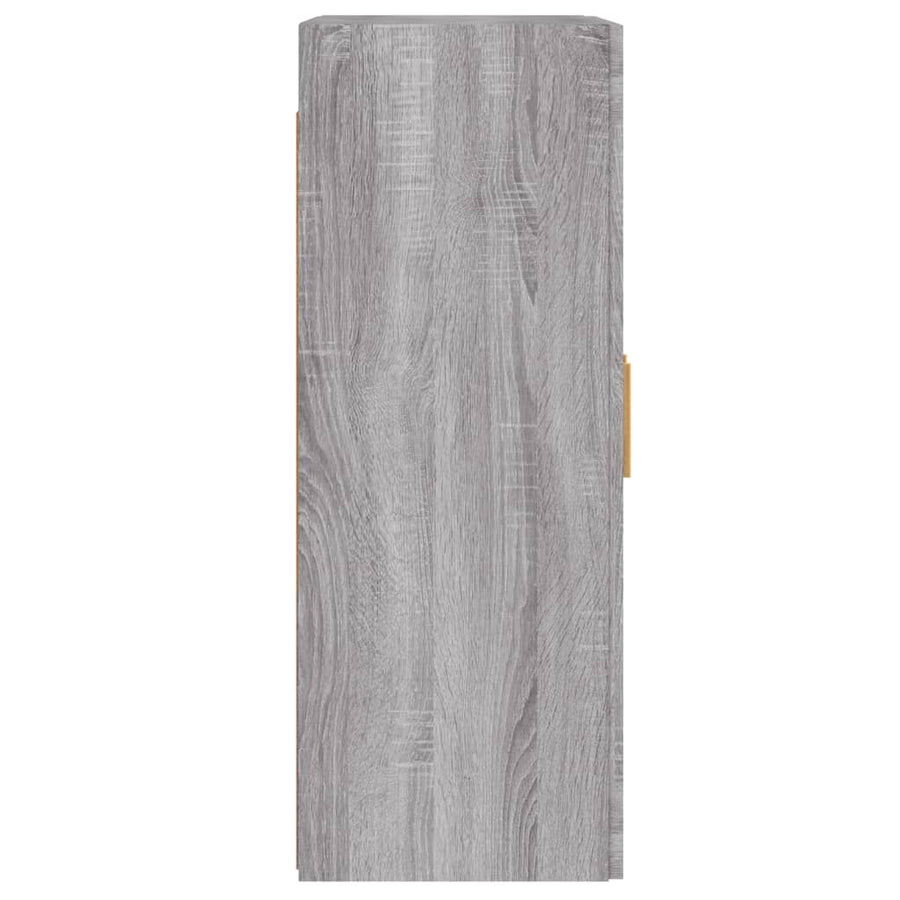 Hangkasten 2 St Bewerkt Hout Grijs Sonoma Eikenkleurig